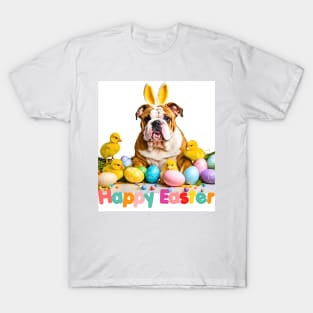 Happy Easter English Bulldog Bunny T-Shirt